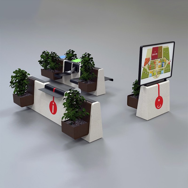 Cling Bench With Planter Manufatti Viscio