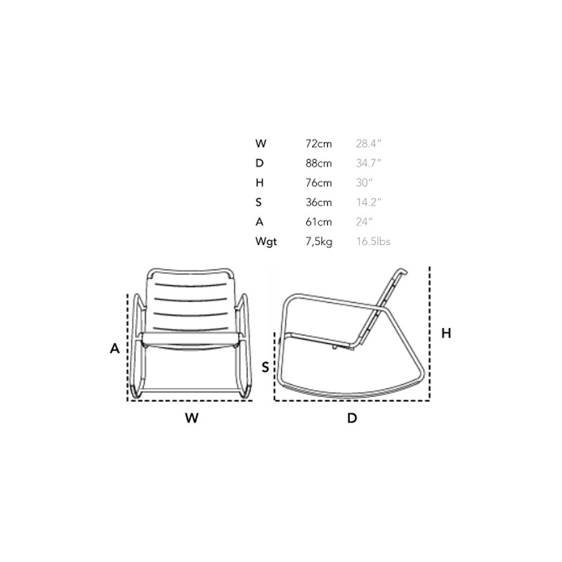 Copenhagen Rocking Chair  - Caneline 