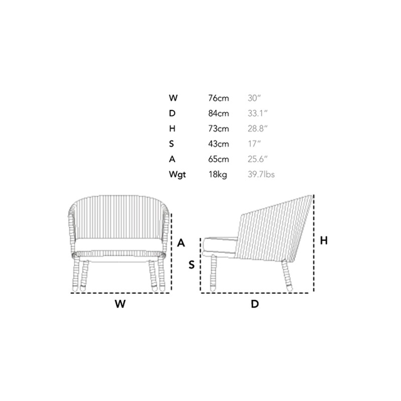 Moments Outdoor Lounge Chair  - Caneline 