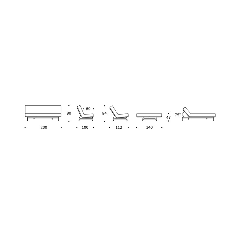 Aslak 140 Sofa Bed Nordic Cover Soft Spring  - Innovation Living 
