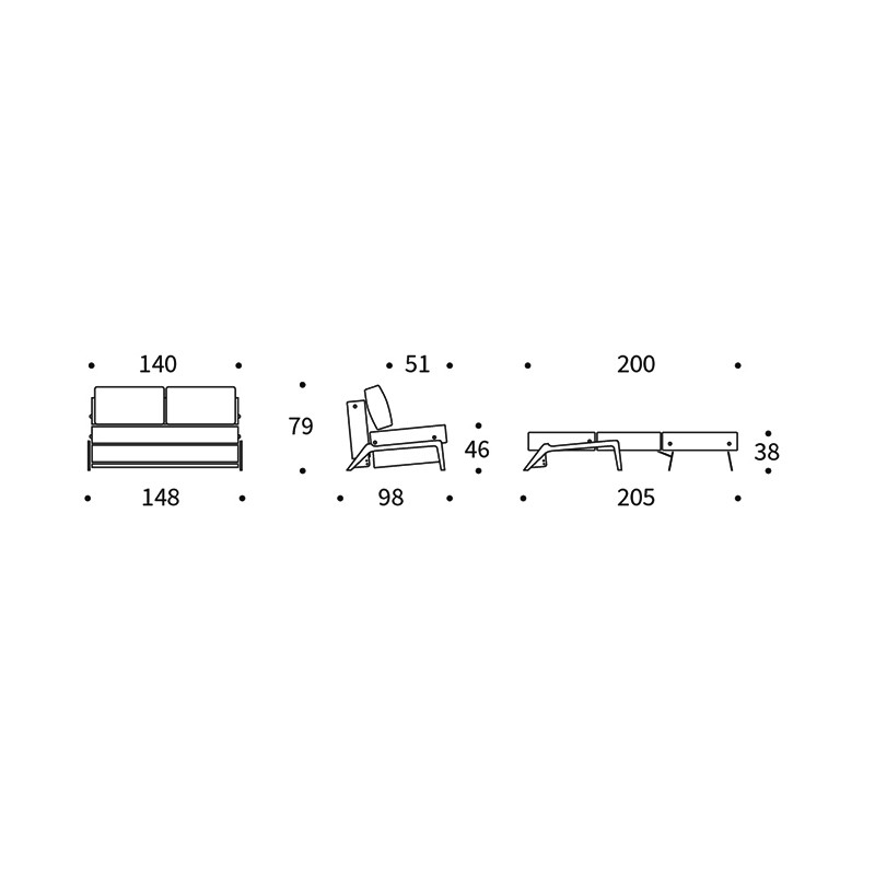 Cubed 140 Wood Sofa Bed  - Innovation Living 