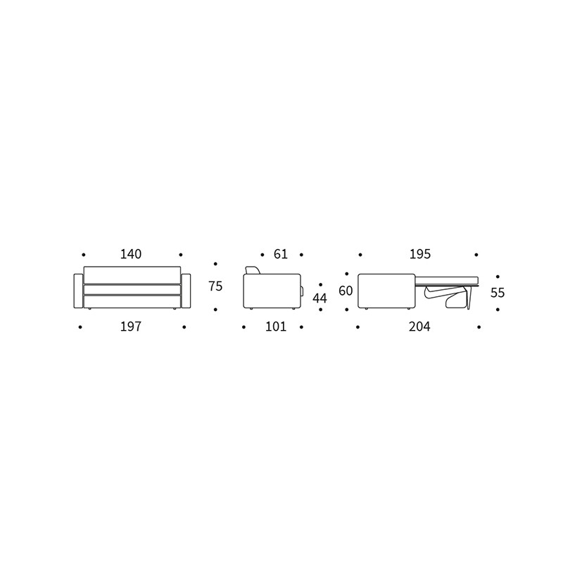 Killian 140 Sofa Bed Spring Mattress  - Innovation Living 