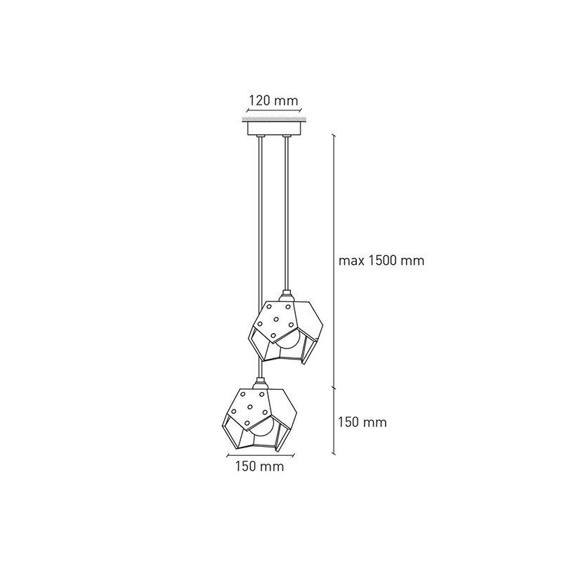 Basic Twelve Duo Pendant Lamp  - Plato Design 