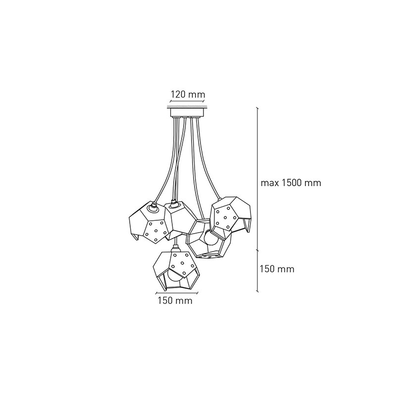Basic Twelve Quintet Pendant Lamp  - Plato Design 