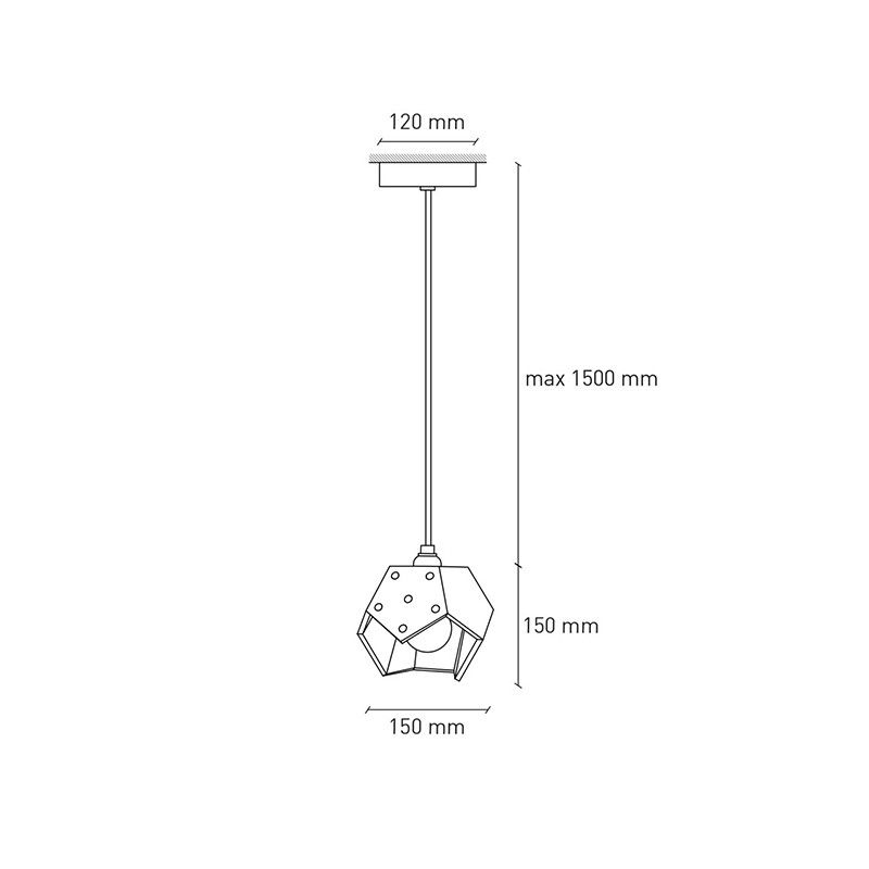 Basic Twelve Solo Pendant Lamp  - Plato Design 