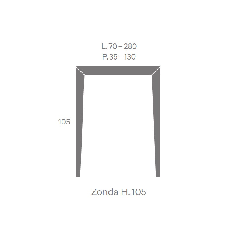 Zef Square Bar Table  - Matiere Grise 