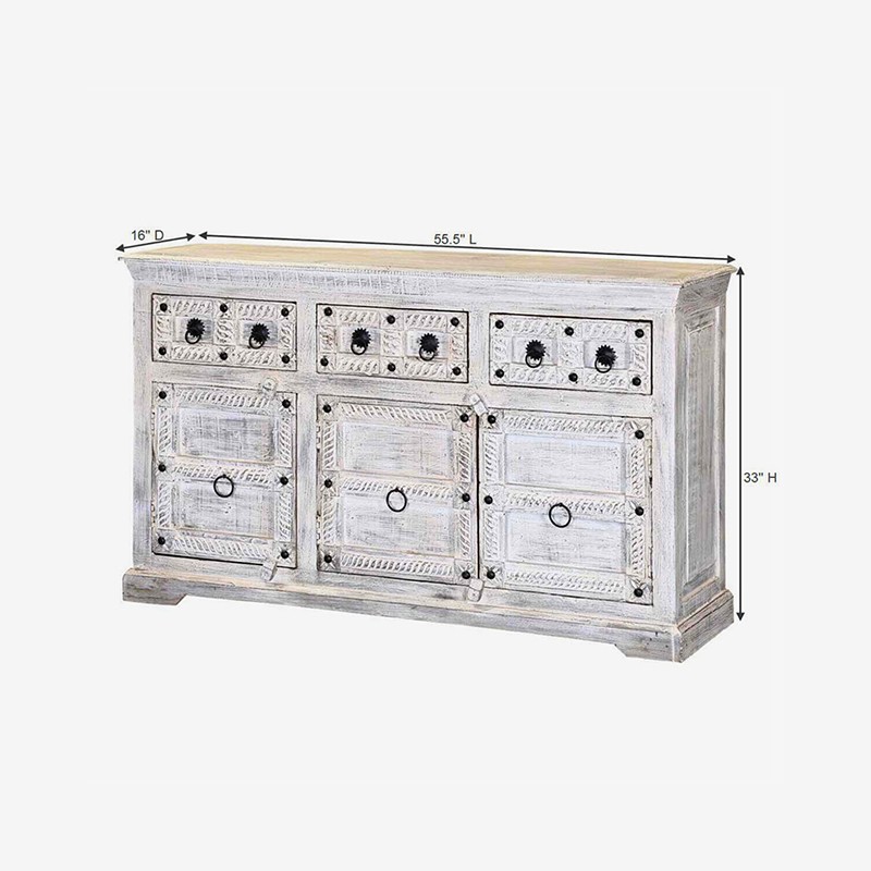 Mercer Rustic Sideboard Cabinet  - Furniture BoutiQ 