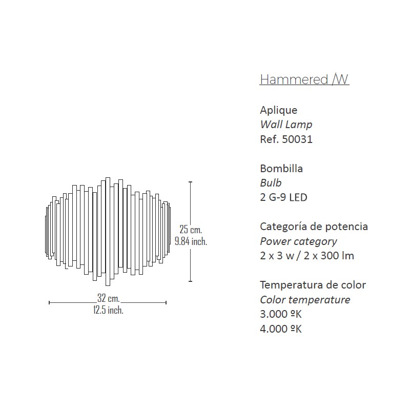 Hammered W  - Boheme Design 