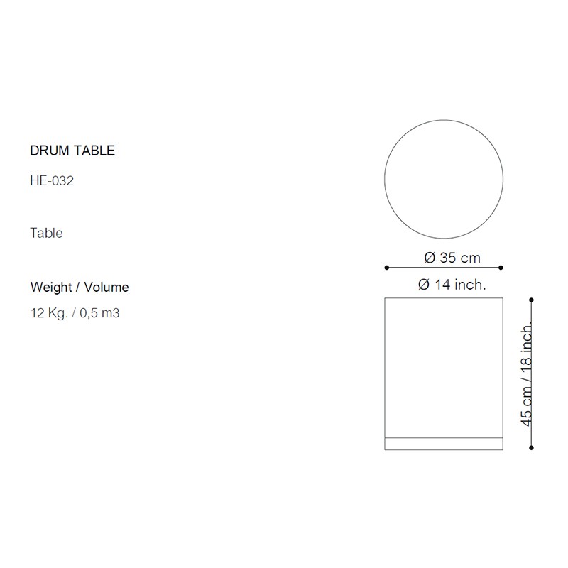 Drum Table  - Boheme Design 