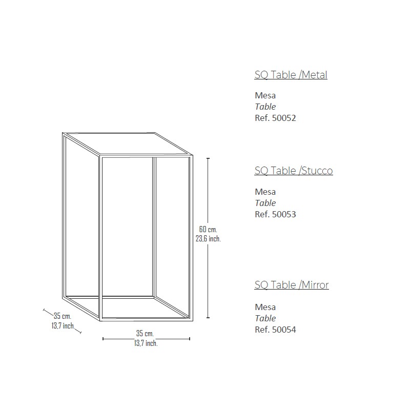 Sq Table  - Boheme Design 