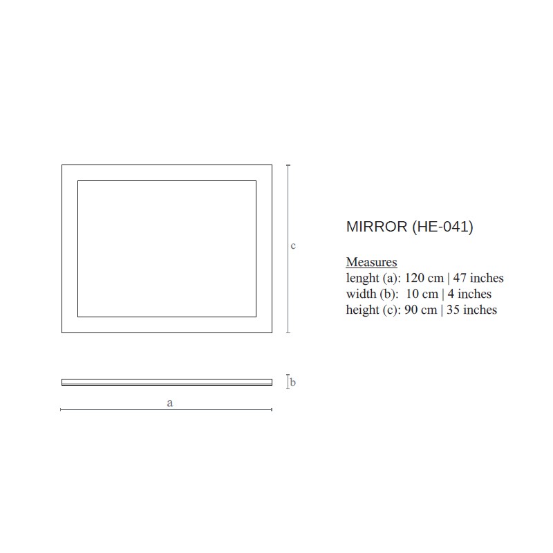 White Romance Mirror  - Boheme Design 