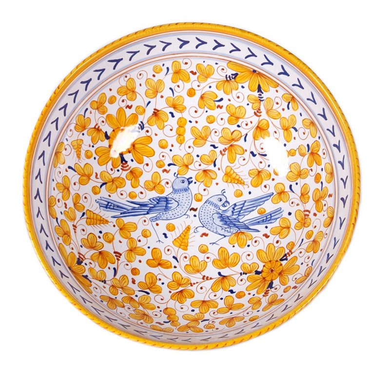 Bowl Centerpiece - Decor Arabesco Giallo Antica Deruta