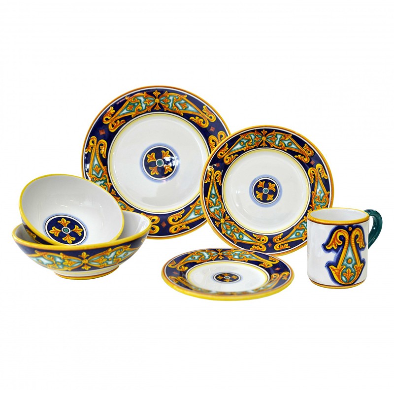 Cereal Bowl - Decor Banda Blu 04a Antica Deruta