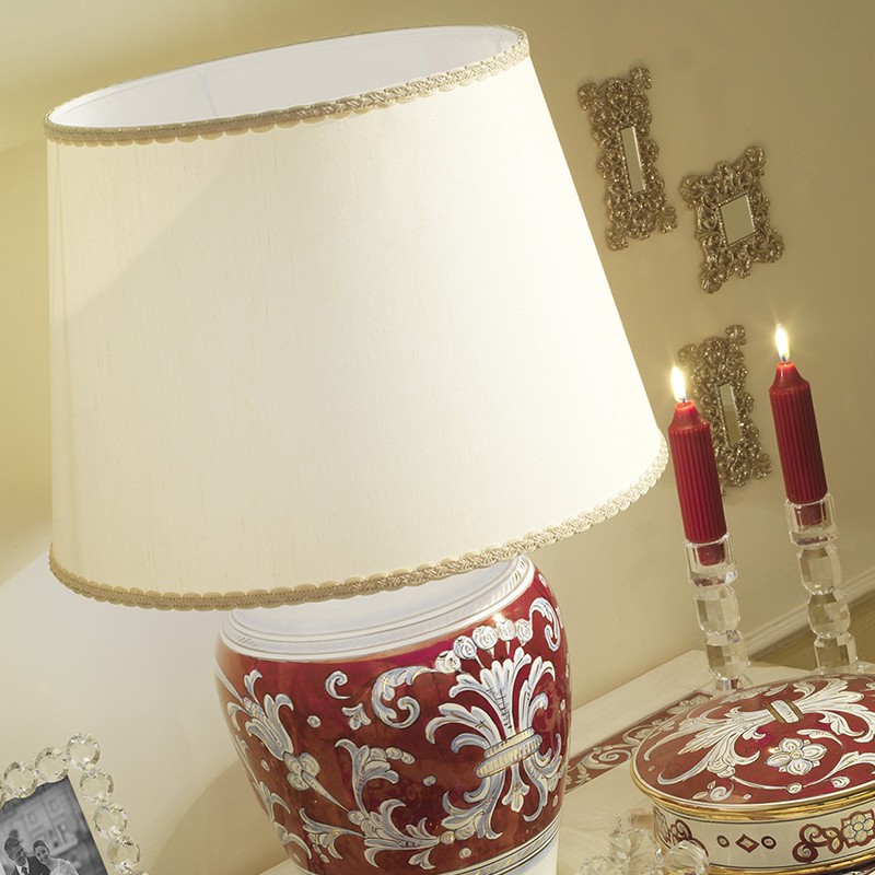 Lamp With Shade - Decor Lustro Rubino - Gold Antica Deruta