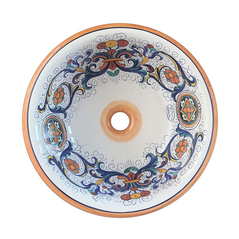 Sink Bathroom/Kitchen - Decor Classico 01-Ricco Deruta Antica Deruta