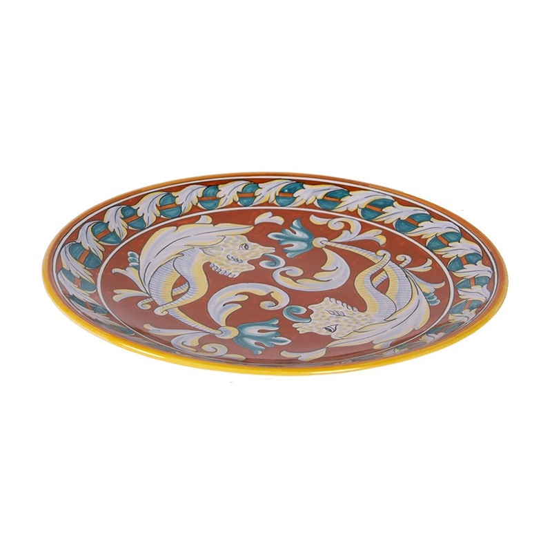 Wall Plate - Decor Talismano Arancio Antica Deruta