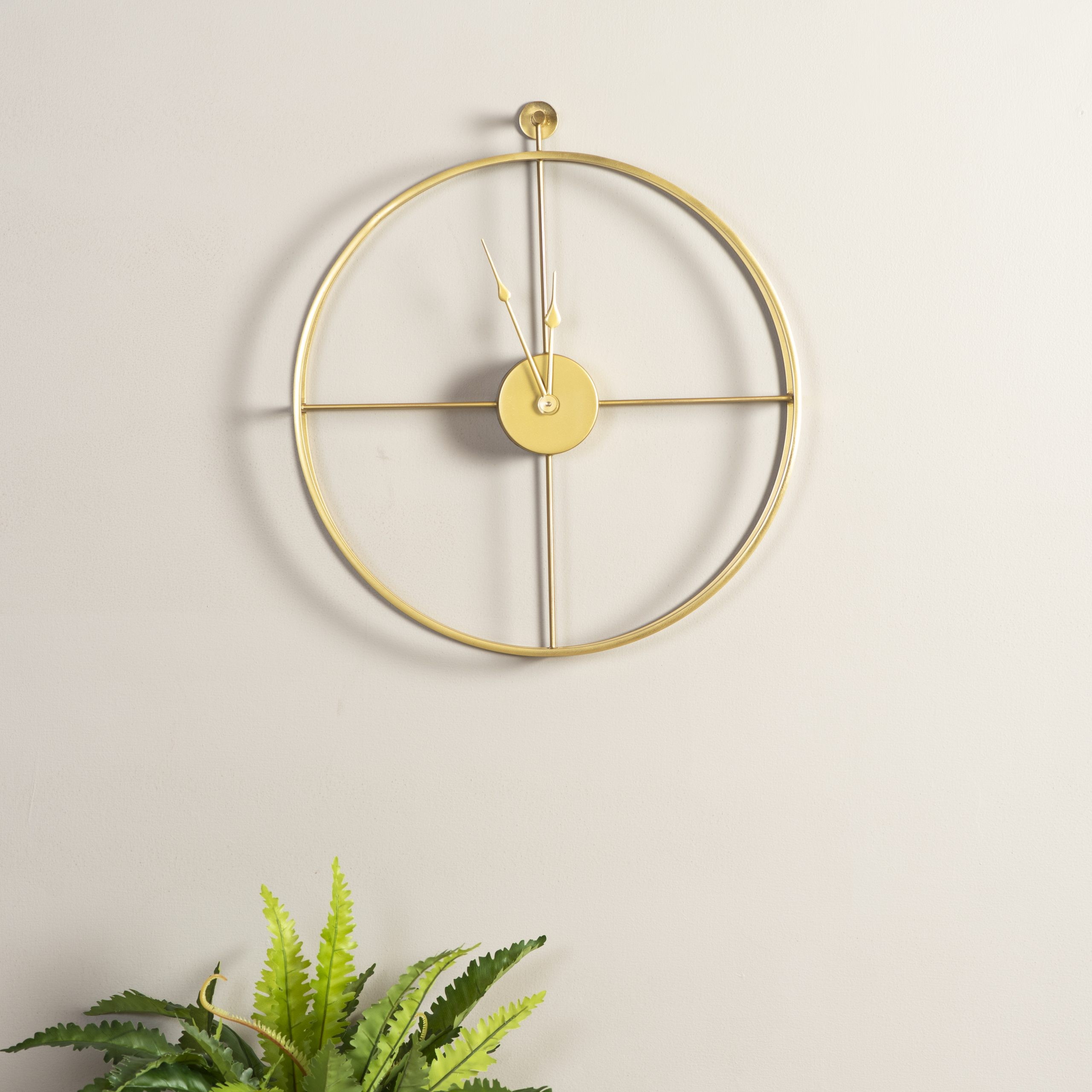 Celina Double Rim Gold Wall Clock The Decor Remedy
