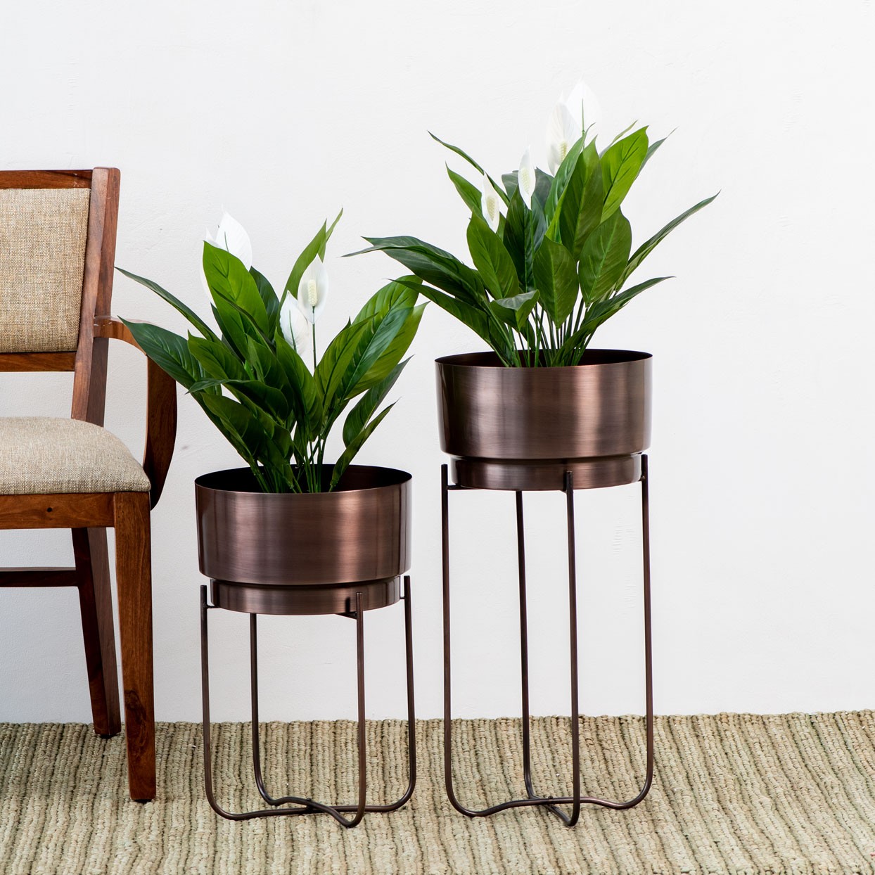 Ethan Antique Copper bronze Planter Set of 2 The Decor Remedy