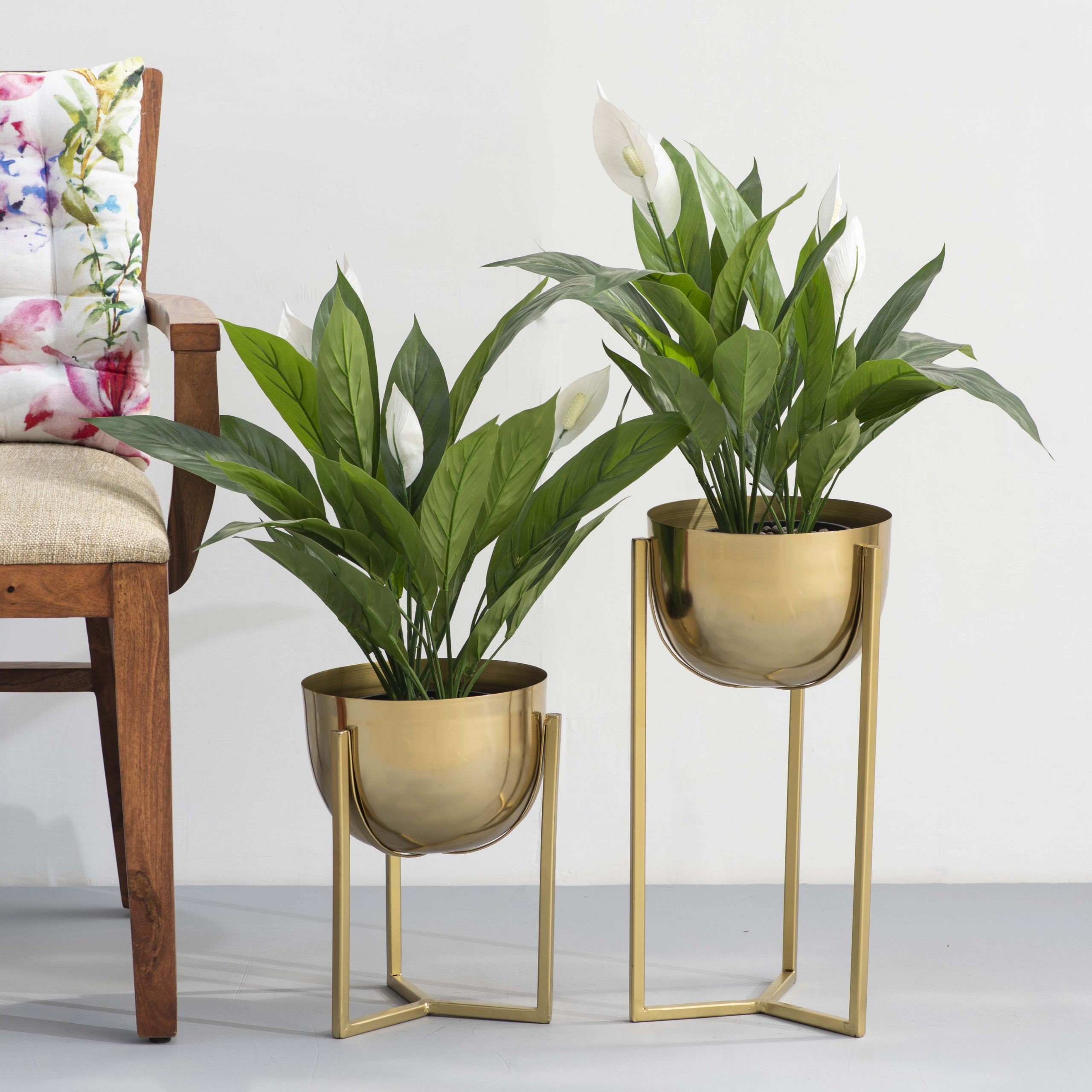 Gold Swing Planters Set Of 2 The Decor Remedy