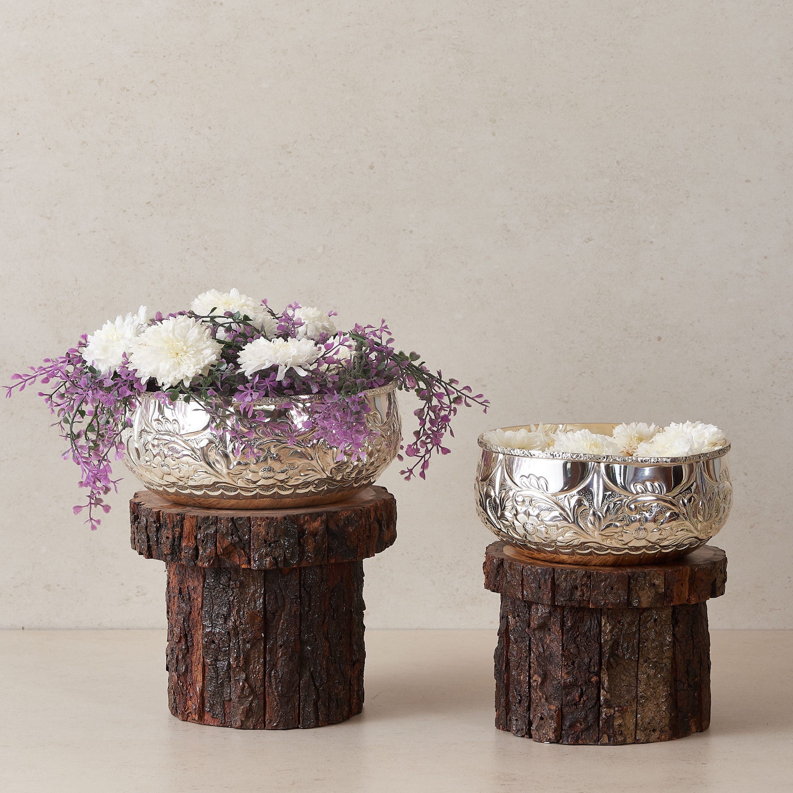 Silver Heritage Brass Urlis Set of 2 The Decor Remedy