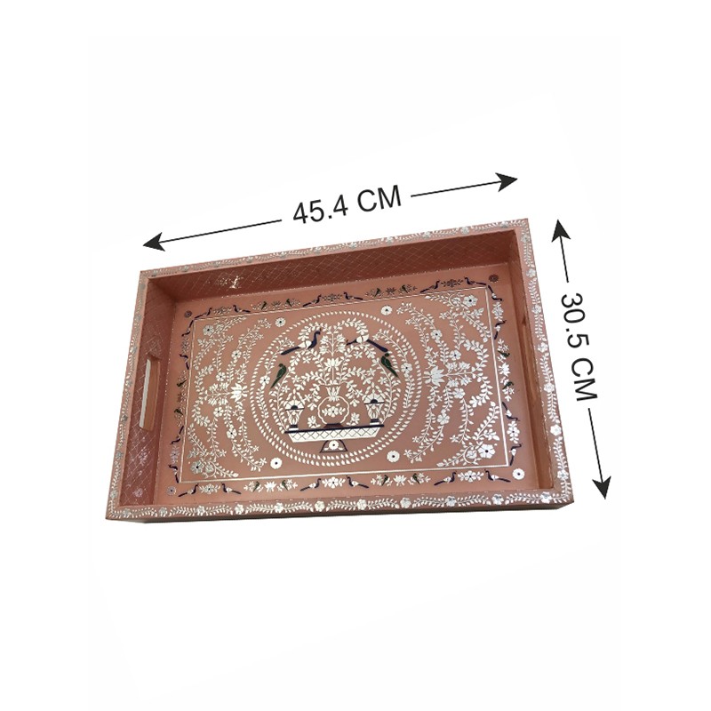 Peshkari Peach Tray Large  - Izzhaar 