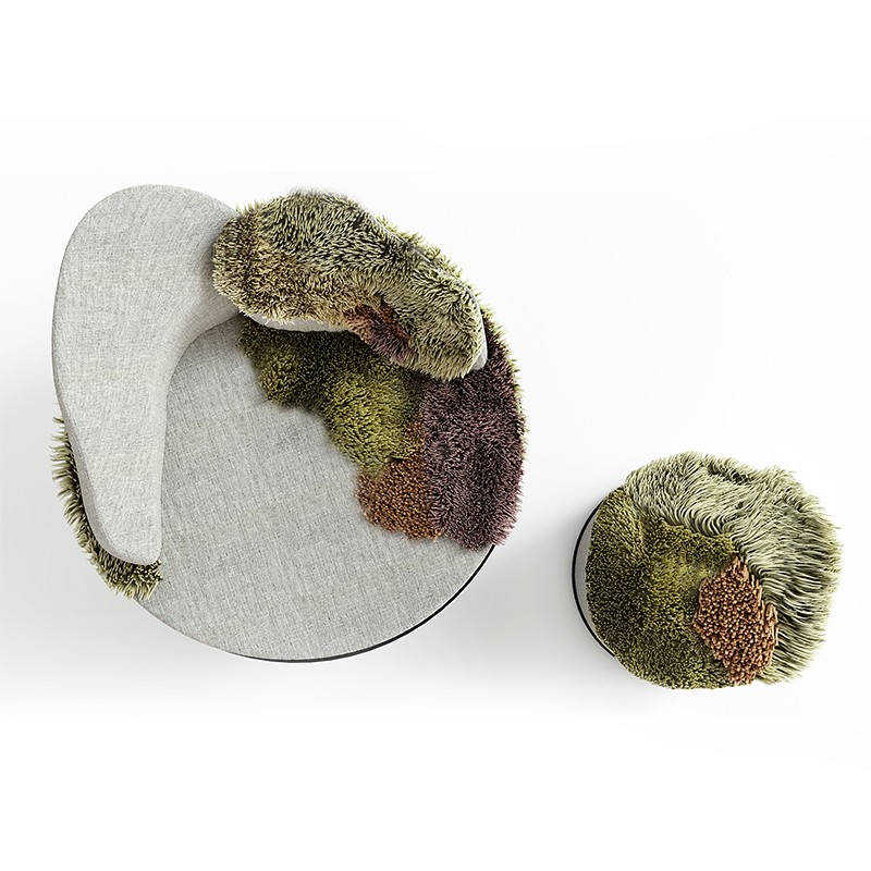 Spring Wild Gardens of Oudolf Collection Armchair And Pouf Panoptikum Collections