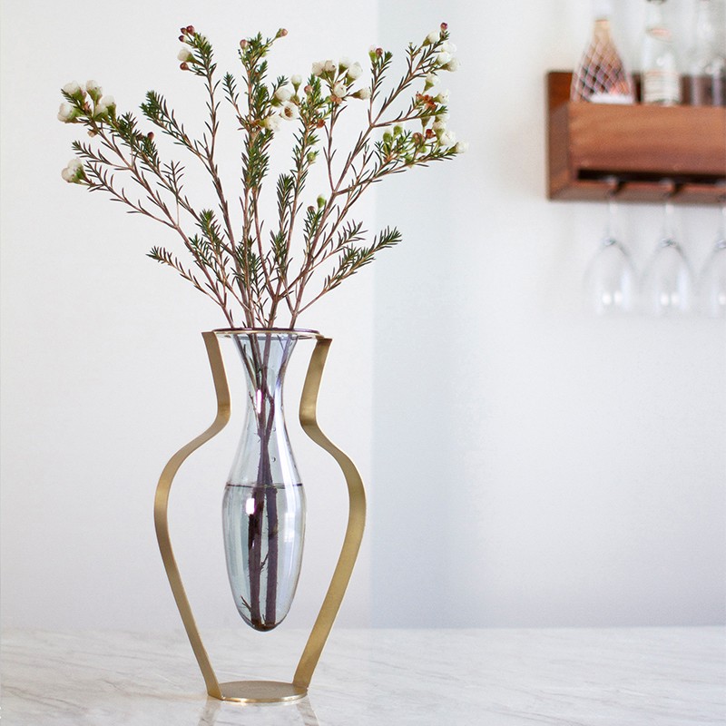 Droplet Wide Vase - Aqua  - Kitbox Design 