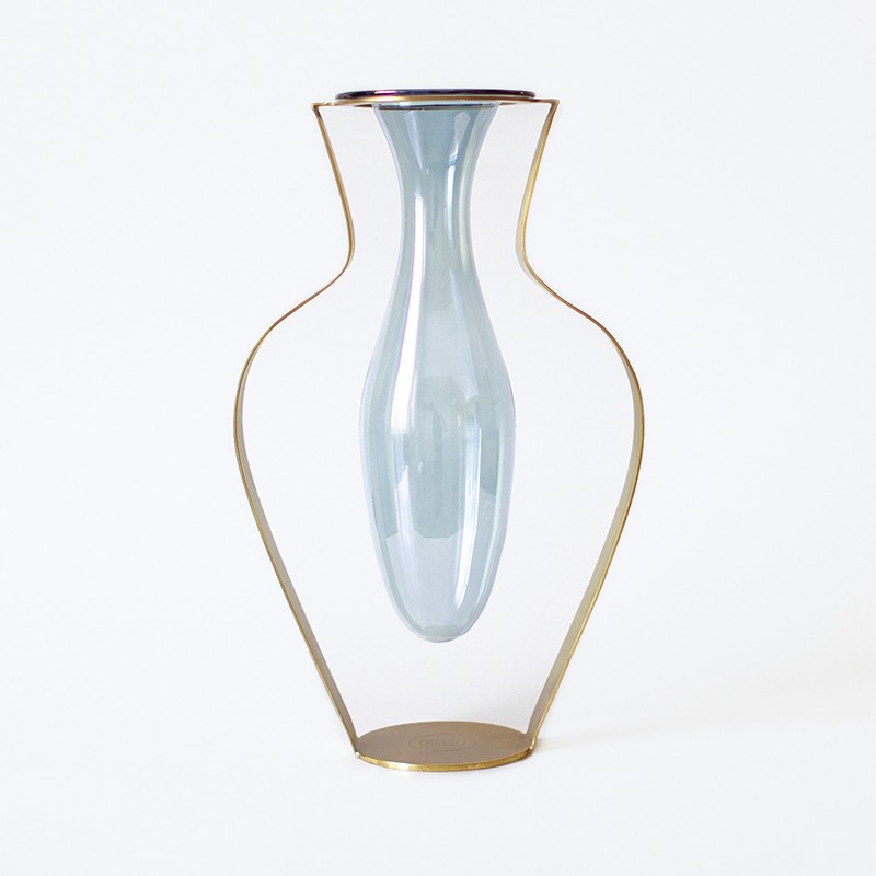 Droplet Wide Vase - Aqua  - Kitbox Design 