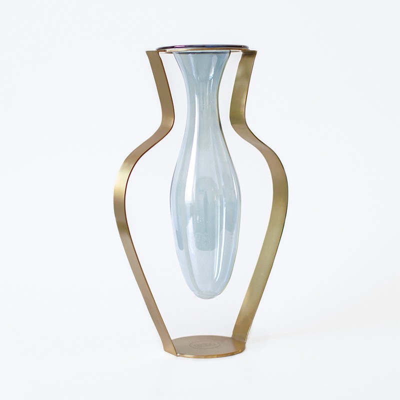 Droplet Wide Vase - Aqua  - Kitbox Design 