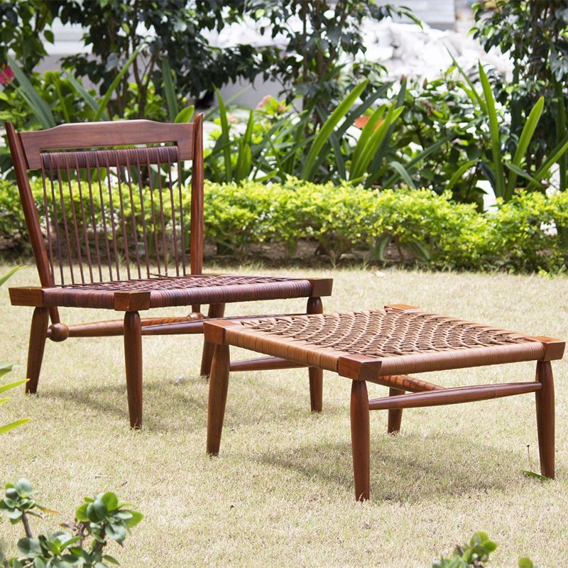 Leather Strap Lounge Chair  - Anantaya 