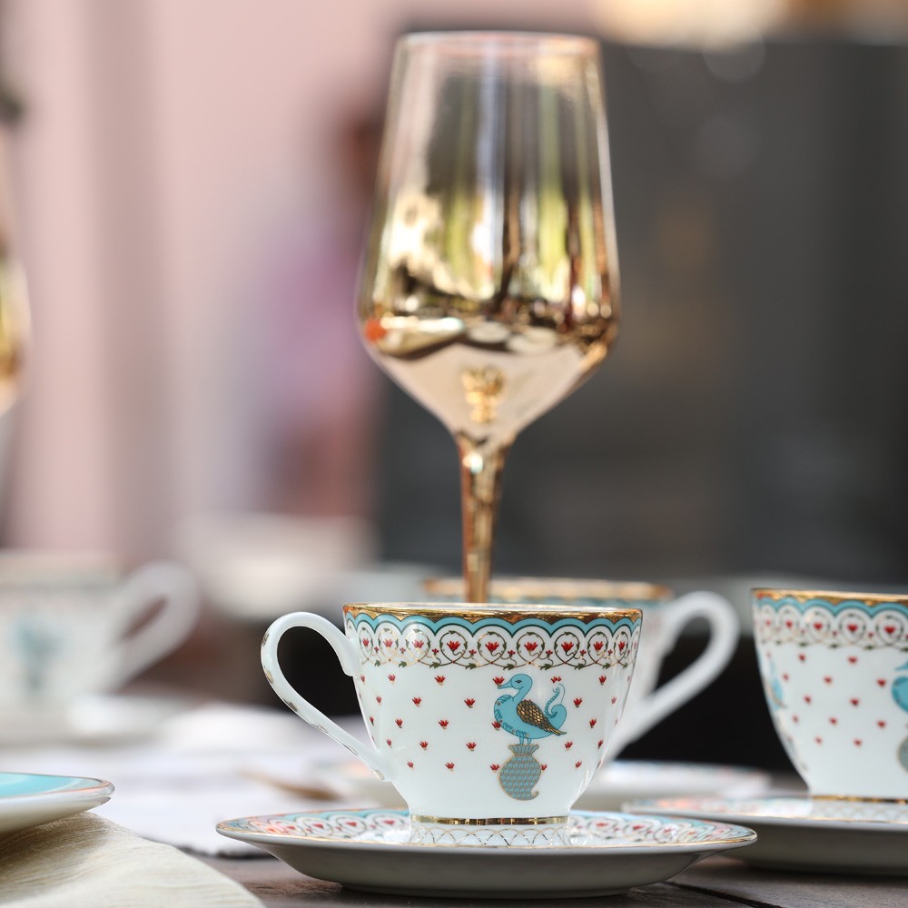 Dasara Tea Cup Saucer Set(4 pcs) Kaunteya