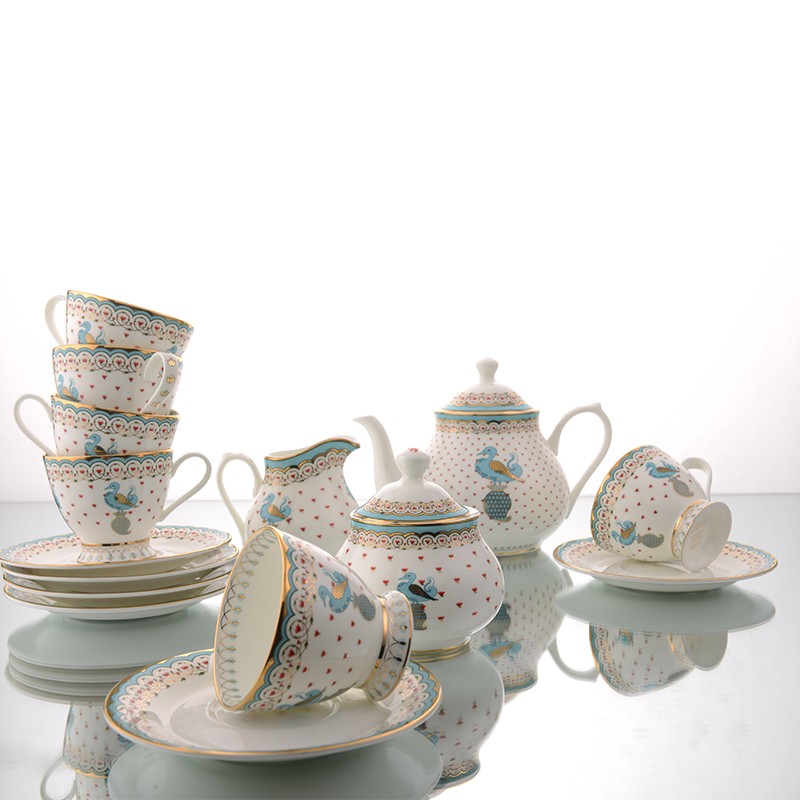 Dasara Tea Cup Saucer Set(4 pcs)  - Kaunteya 