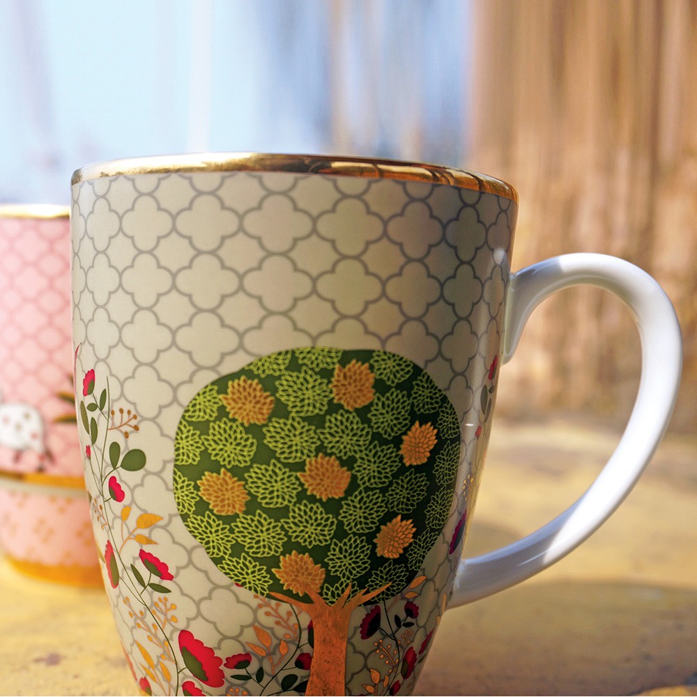 Pichwai Green Coffee Mug(Set Of 2) Kaunteya
