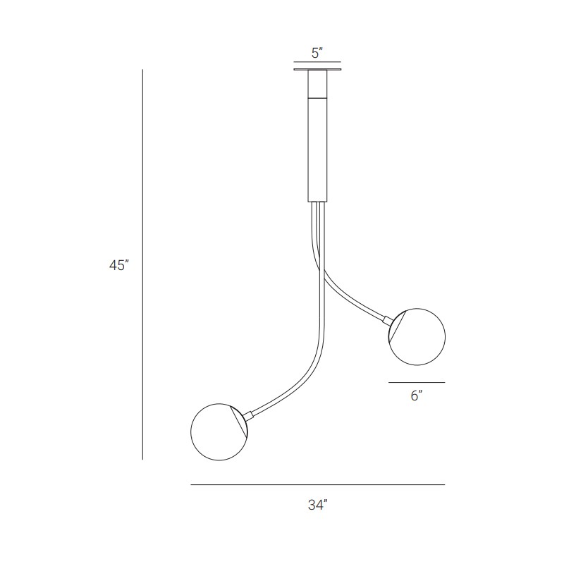 Rhythm Two Glass Globe  - Lamp Shaper 