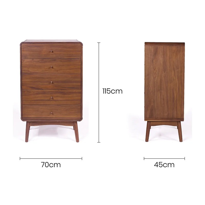 Bowen 5 Drawer Chest  - Commune 