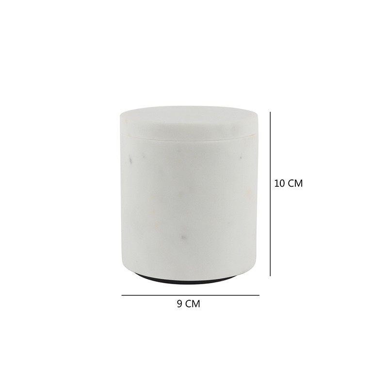 Marble White Canister With Lid  - NikkisPride 