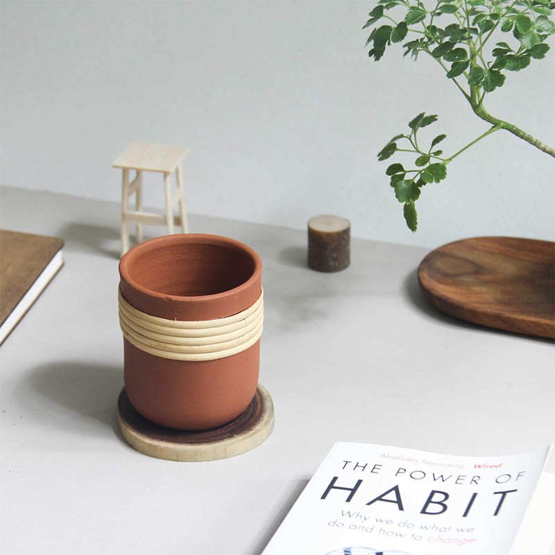 Bhumi - Terracotta Clay Water Tumblers Wallistry