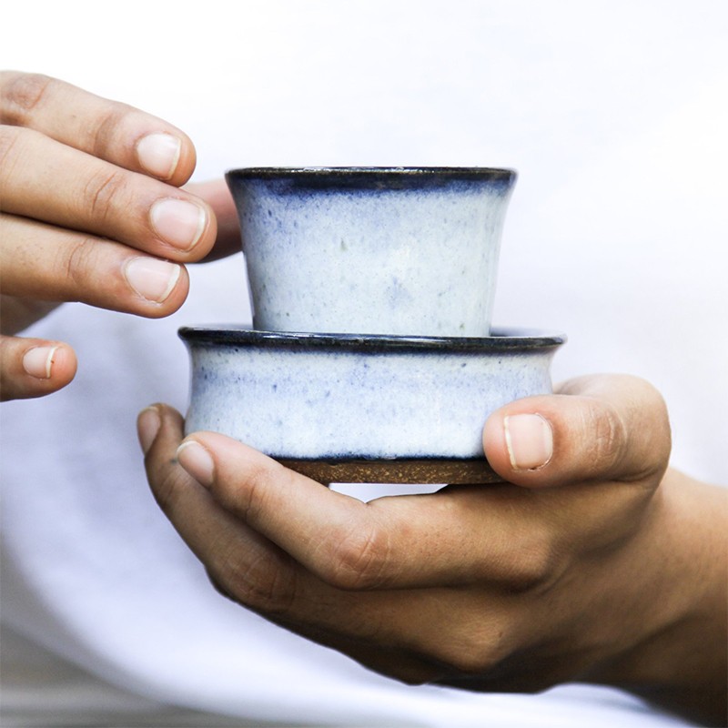 Ini - Stoneware Ceramic Davara Tumbler Set for Coffee Wallistry