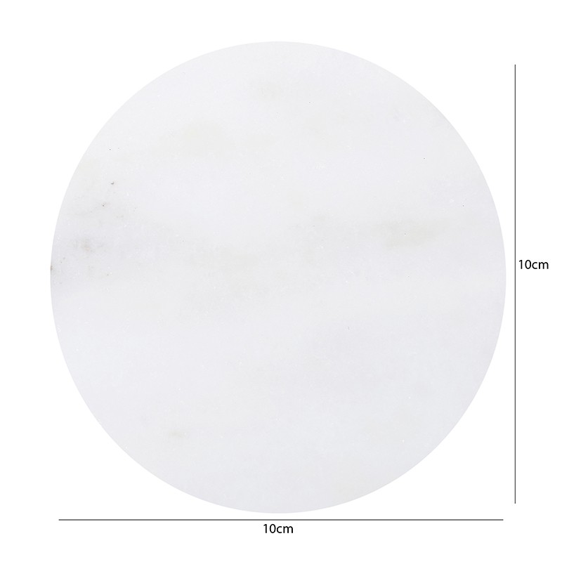 Round White Coaster Set Of 8  - NikkisPride 