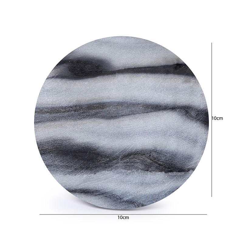 Gray Marble Tea Coaster 4mm Set Of 4  - NikkisPride 