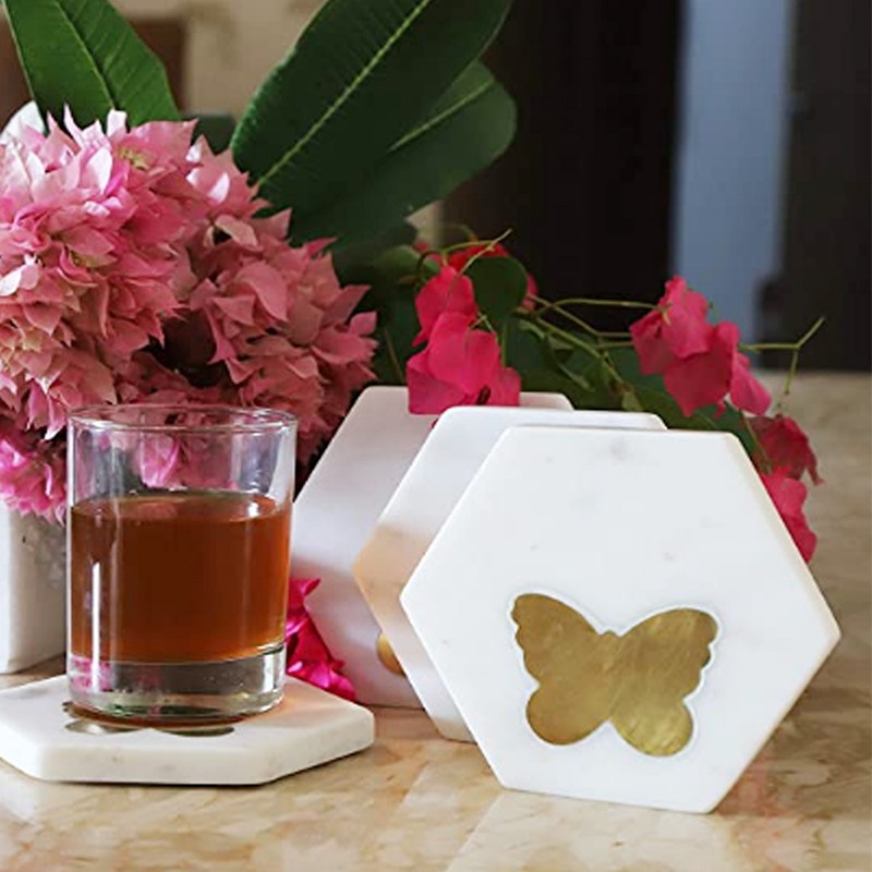Hexagon Butterfly Set Of 4 NikkisPride