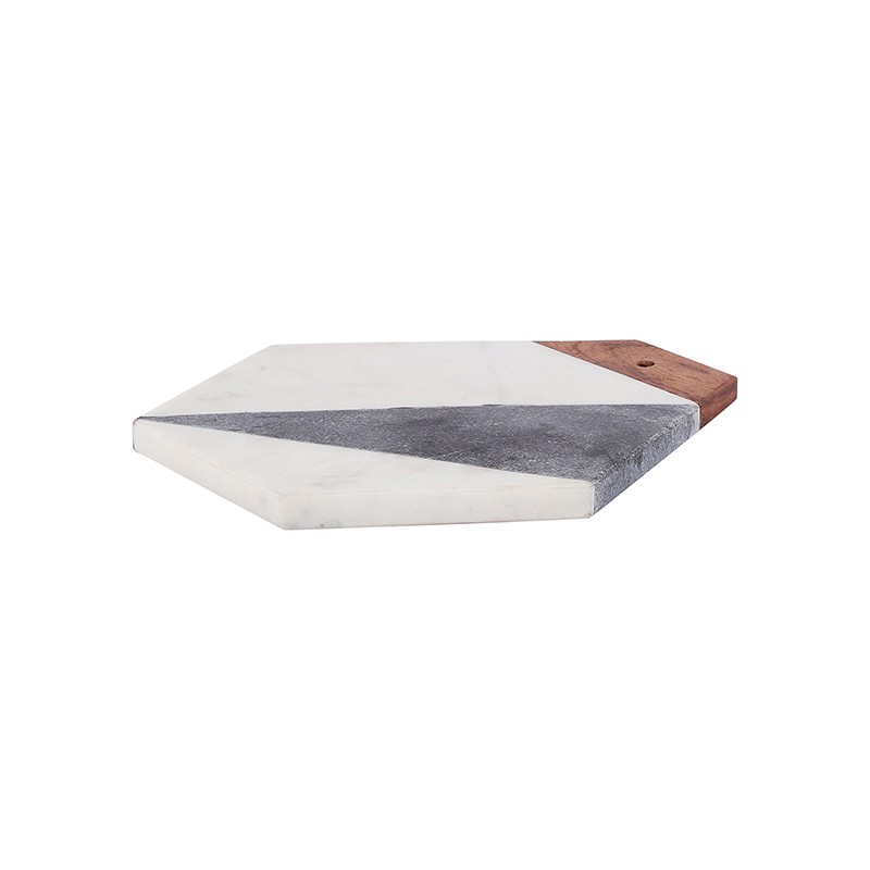 Marble Black White Wood Tri Cutting Board NikkisPride