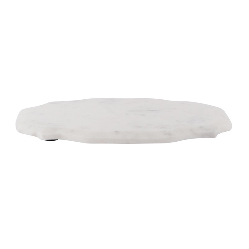White Banswara Cheese Board Platter Curved Shape  - NikkisPride 