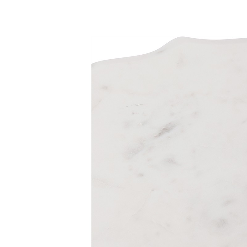 White Banswara Cheese Board Platter Curved Shape  - NikkisPride 