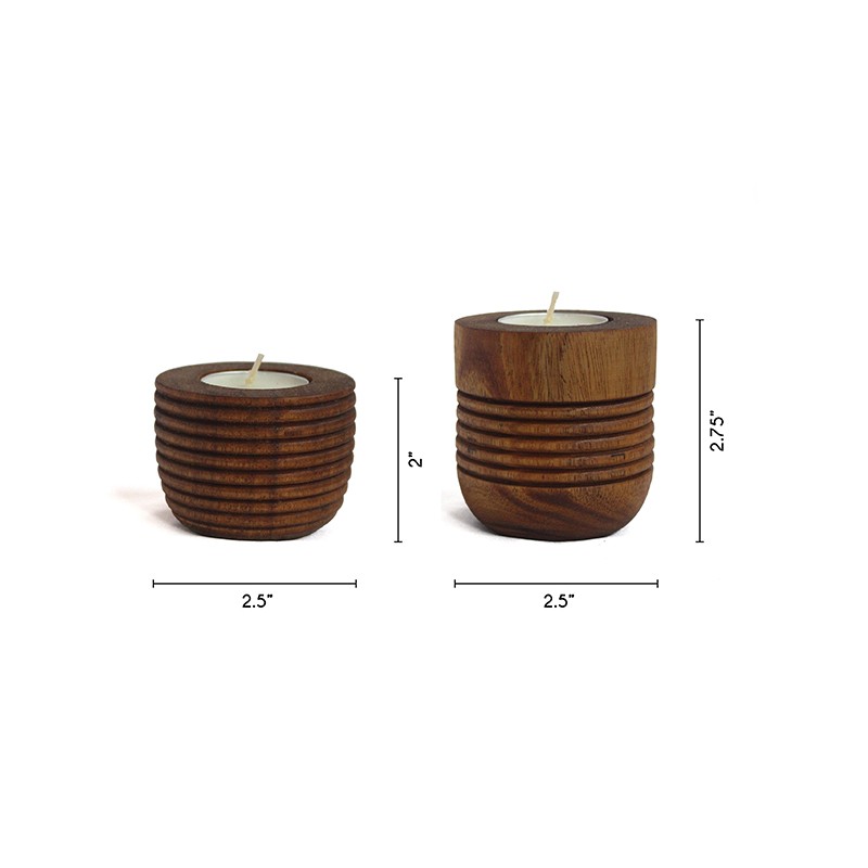 Bowl Tea-Lights Set of 2  - Studio Indigene 