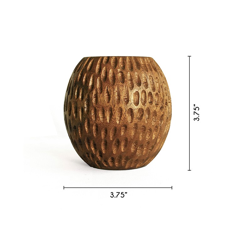 Carved Spherical Planter  - Studio Indigene 