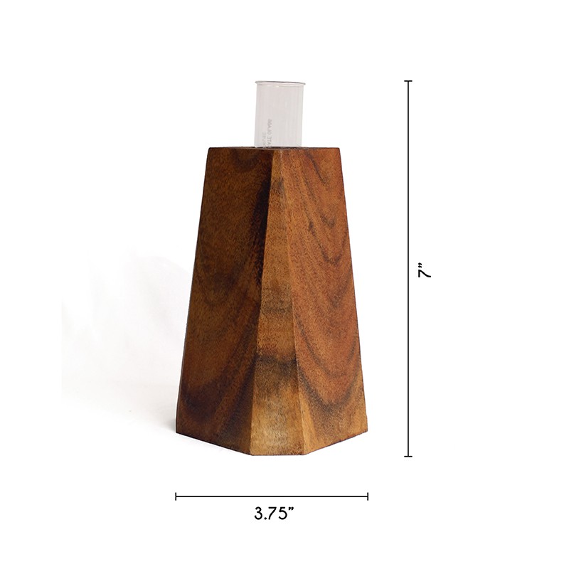 Faceted Pyramid Vase  - Studio Indigene 