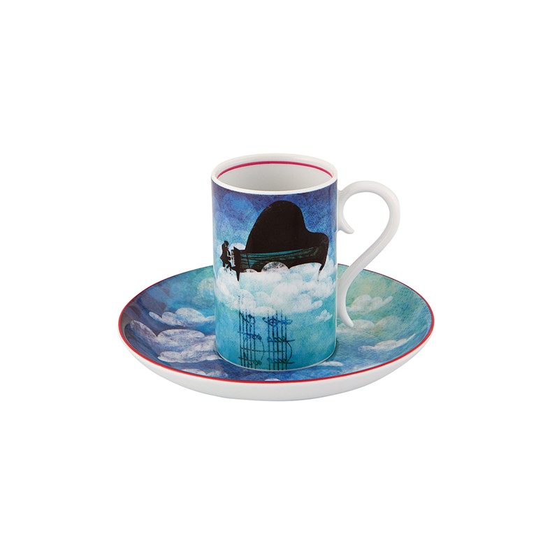Set 4 Coffee Cups With Saucers Für Beethoven  - Vista Alegre 