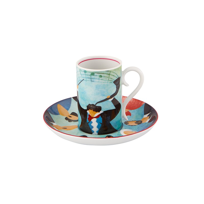 Set 4 Coffee Cups With Saucers Für Beethoven  - Vista Alegre 