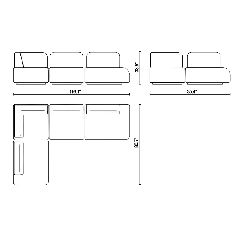 Dottie Corner Sofa  - Lagu 